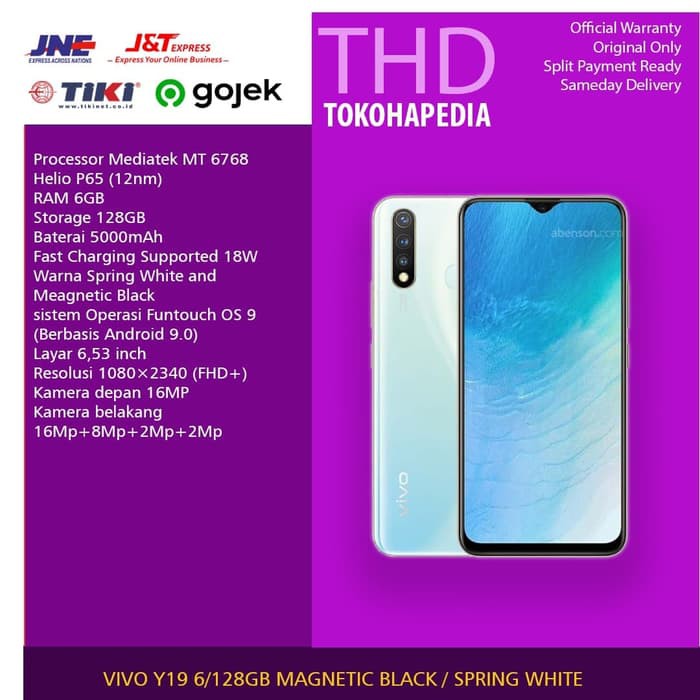 VIVO Y19 6GB RAM / 128GB ROM GARANSI RESMI VIVO INDONESIA