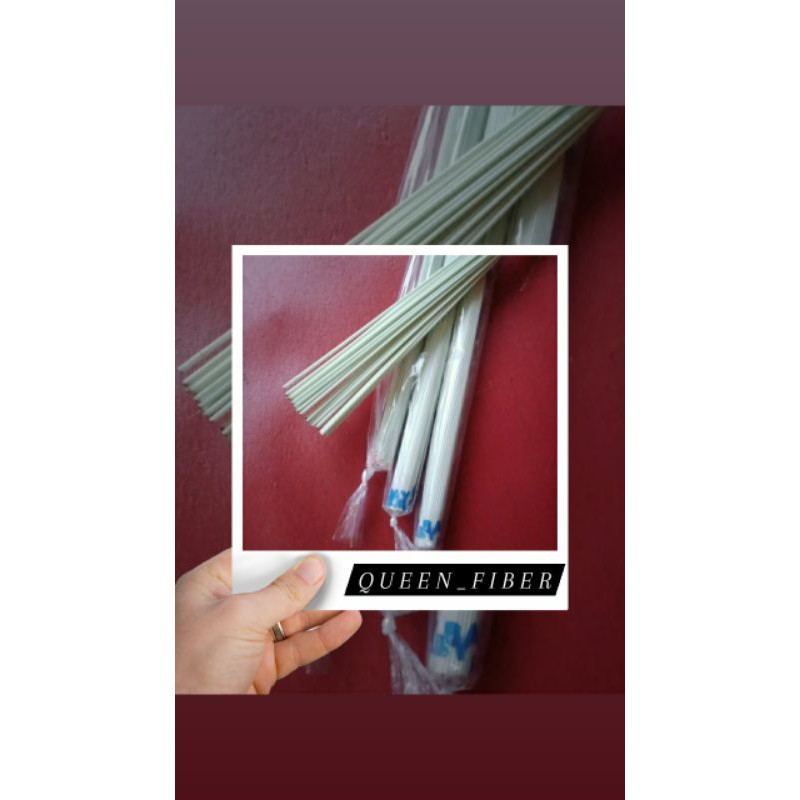 JERUJI FIBER STIK PUTIH SUSU UKURAN 1.8MM - 2.7MM PANJANG 60CM TERMURAH