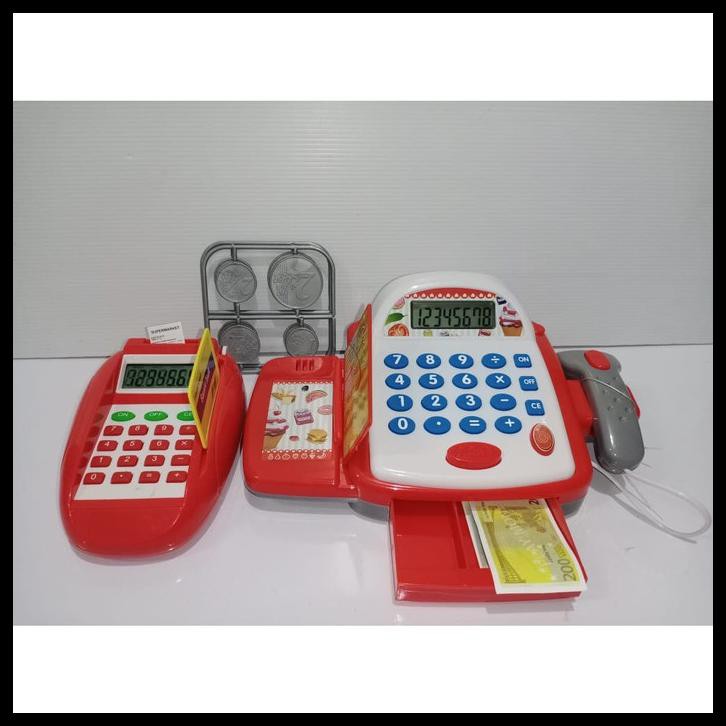 DISKON Mainan kasir anak perempuan cewe cash register atm kredit card kasir