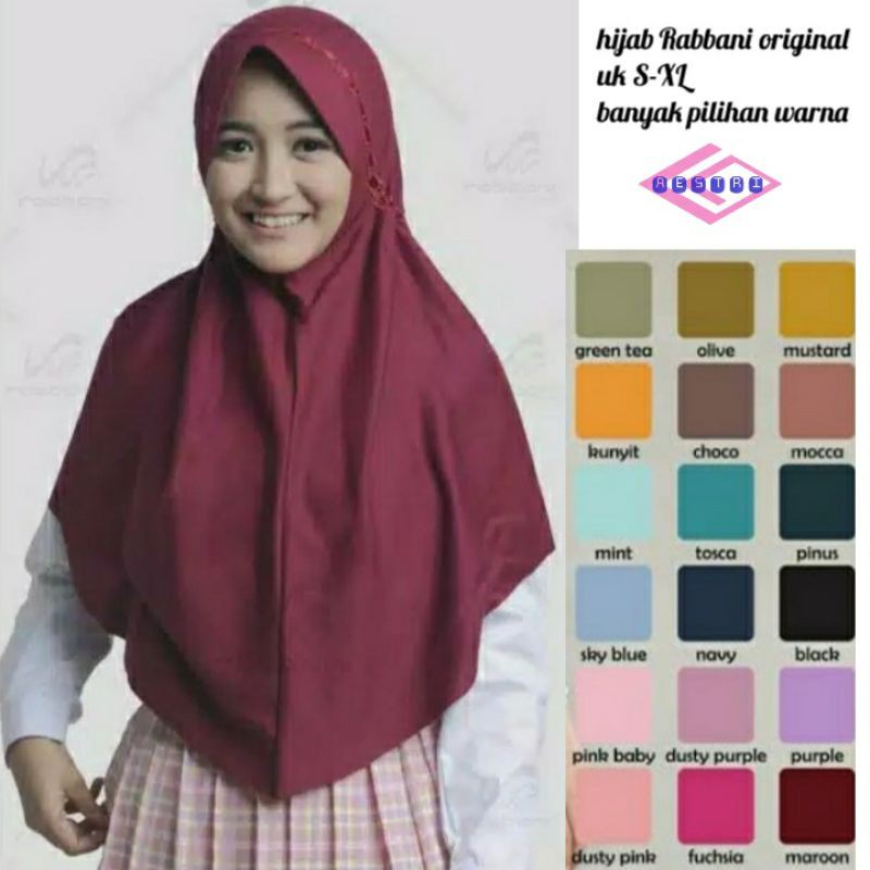 AESTRI Jilbab rabbani original An Hemy Ukuran s  m L xl 