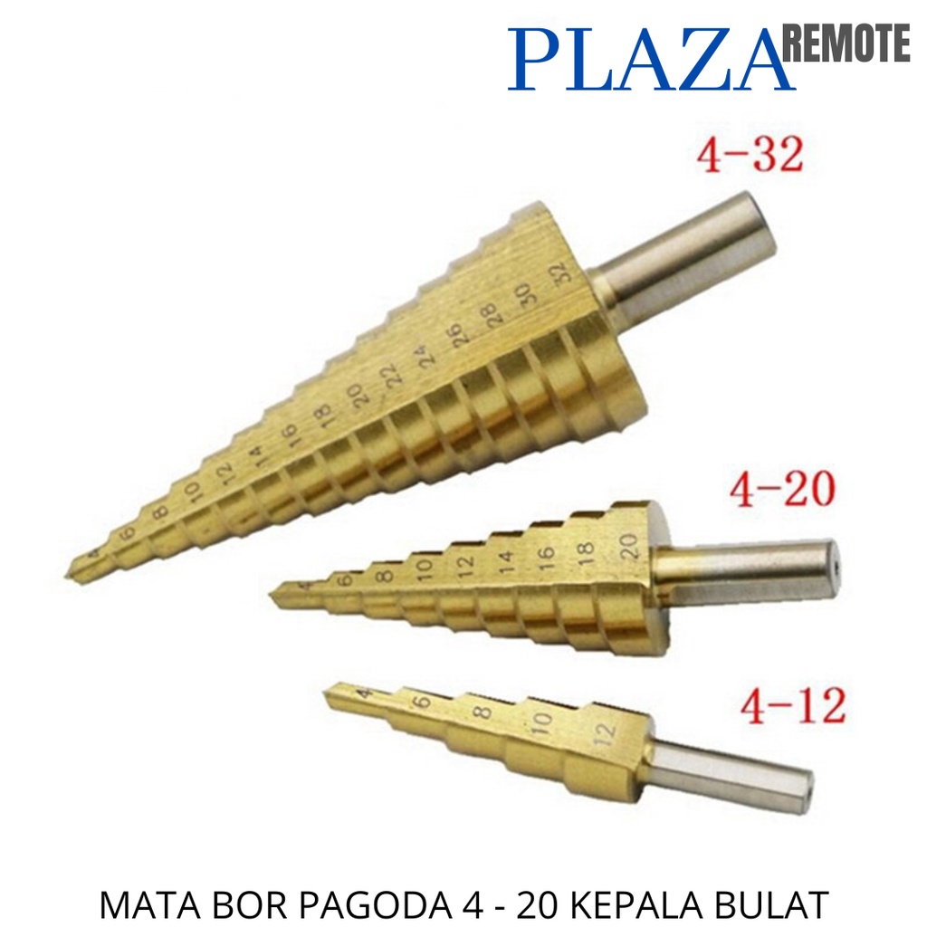 MATA BOR PAGODA HSS TITANIUM STEP CONE 4 - 20 MM KEPALA BULAT