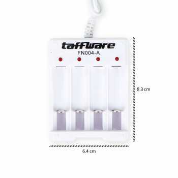 Taffware Charger Baterai USB Plug 4 slot for AA/AAA - FN004-A