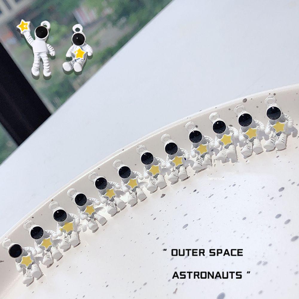 MXBEAUTY Astronot Nail Art Perhiasan INS-style Kreatif Kartun DIY Hiasan Nail Art