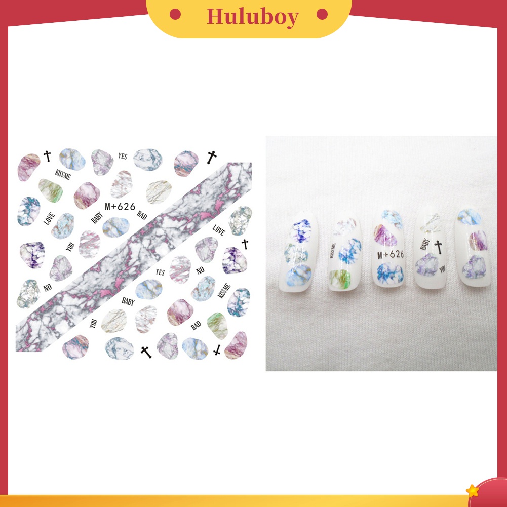 Huluboy Huluboy♡ Stiker Kuku Transfer Air Motif Hewan / Hati / Bintang / Bunga / Lebah Untuk Dekorasi Nail Art