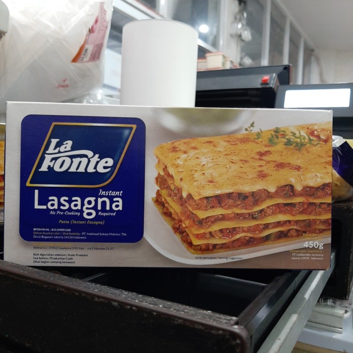 

PASTA-ANEKA- LAFONTE PASTA LASAGNA 450GR, LEZAT DAN PRAKTIS UNTUK KEBUTUHAN KELUARG -ANEKA-PASTA.