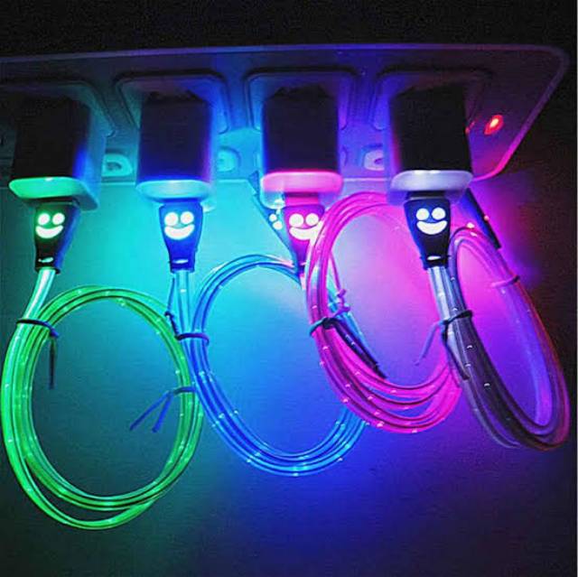 KABEL DATA CARGER MICRO USB LAMPU LED HI SPEED android / kabel CAS