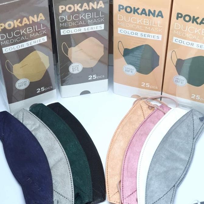 Masker POKANA Duckbill Dijual Satuan ( warna boleh pilih ) -captikus Ayo Order