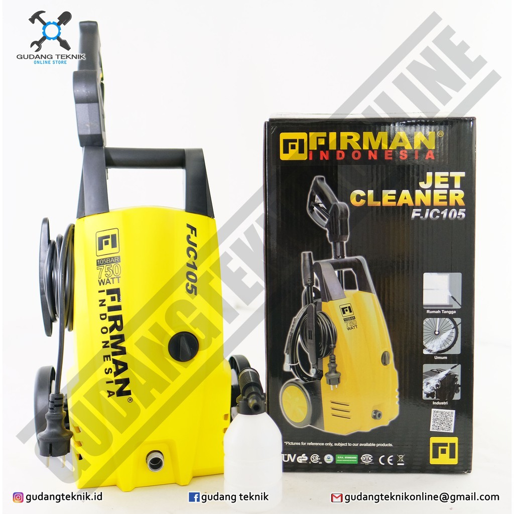 Alat Jet Cleaner FJC 105 FIRMAN / Mesin Cuci Steam Motor Mobil FJC105 - High Pressure Washer FJC-105 FIRMAN