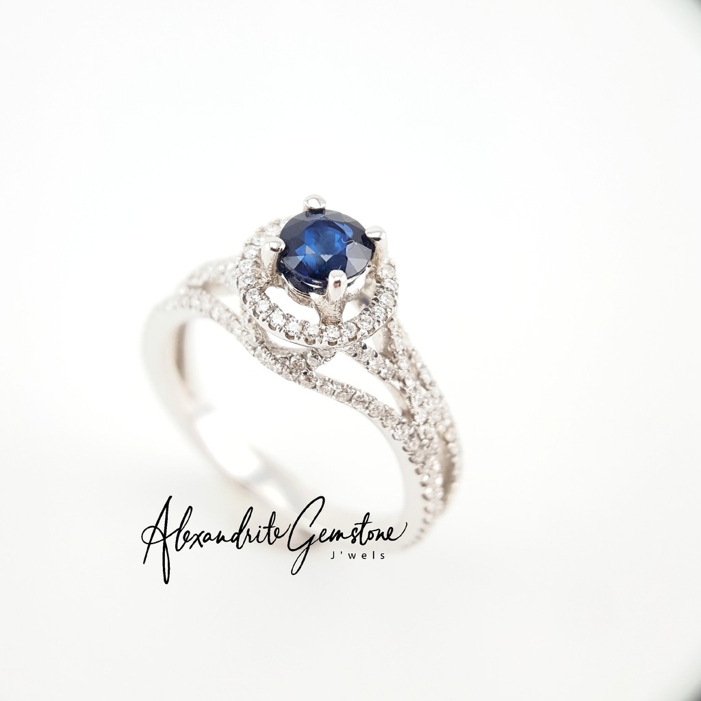 AG Jewellery D0512042 - Cincin Wanita Blue Sapphire - Blue Sapphire Ring