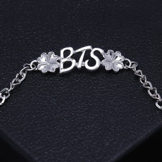 Gelang Tangan Model Strap Rantai + Hiasan Tulisan BTS