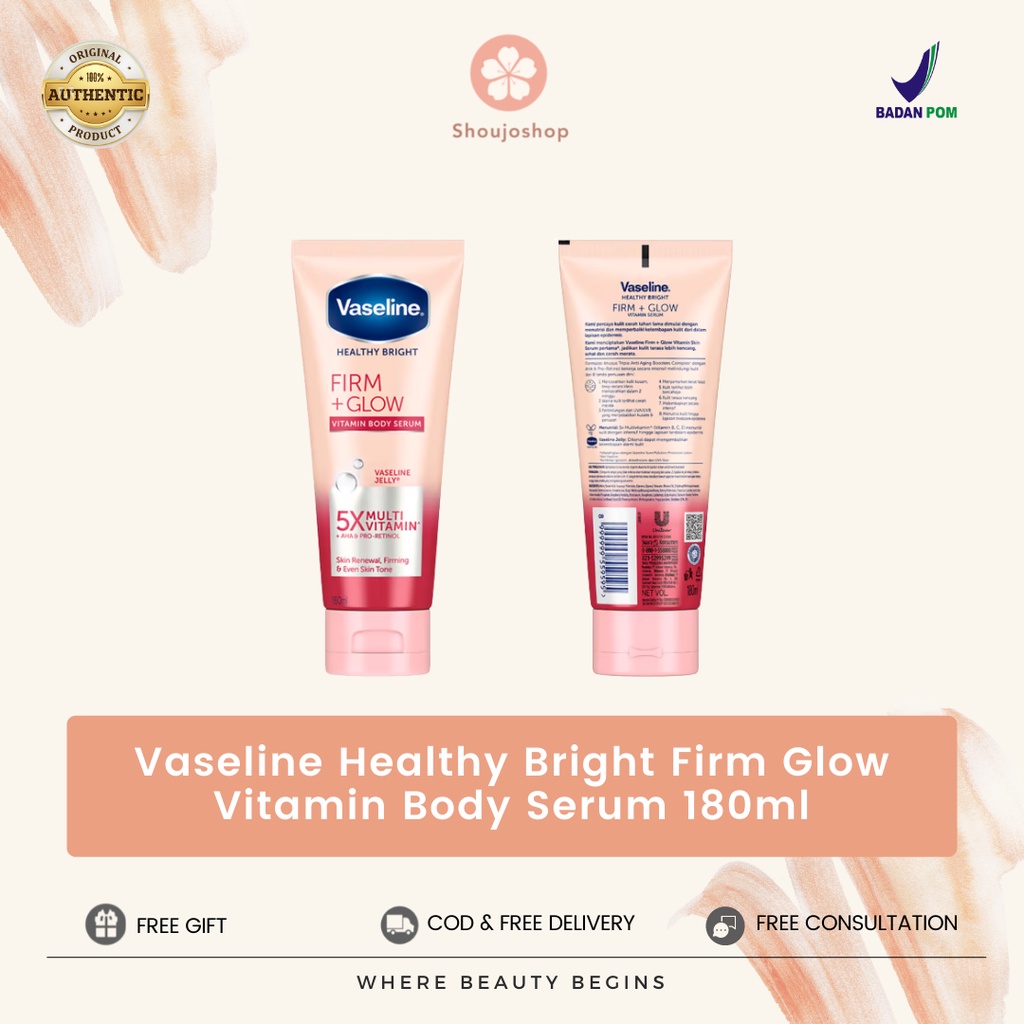 Jual Vaseline Healthy Bright Firm Glow Vitamin Body Serum 180ml Shopee Indonesia 7250