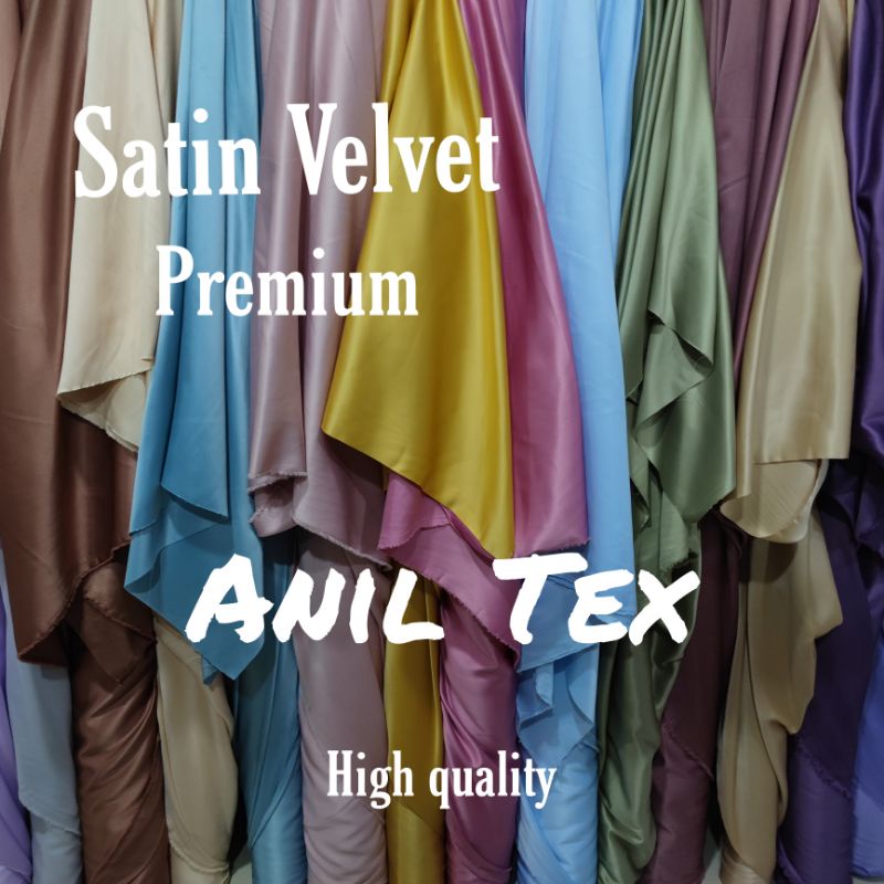 Kain SATIN VELVET PREMIUM/ kain Bahan Bridesmaid dan Seragaman