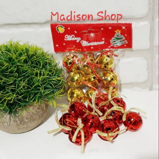 Lonceng Natal Bunyi isi 9 Bell Natal Merah Emas Grosir Lonceng Natal Bunyi isi 9 Bell Natal Merah Emas Grosir