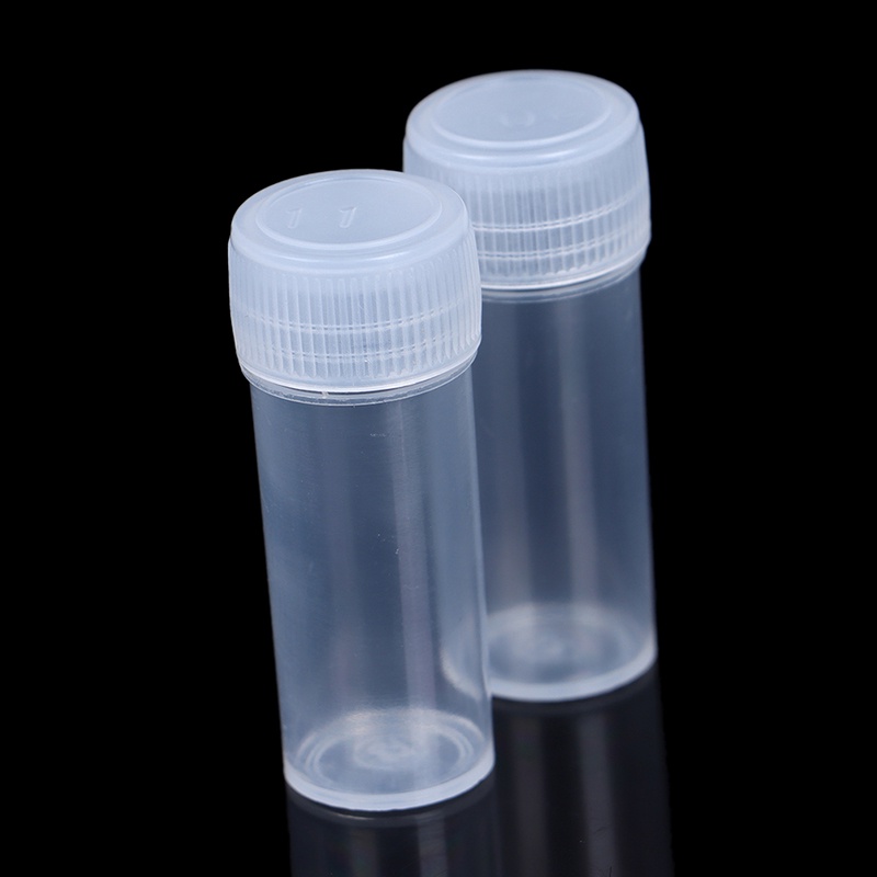 【LUCK11】5ml Plastic Sample Bottle Test Tube Mini Small Bottles Vials Storage Containers