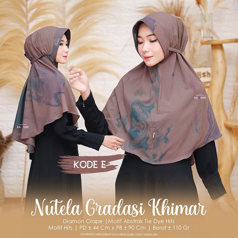 Nutela gradasi Khimar by raqumi