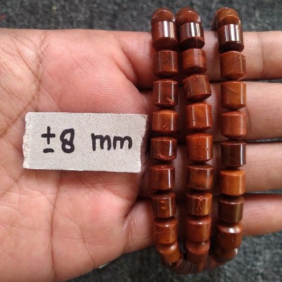 tasbih kokka peluru coklat ± 8 mm ( 8mm ) 99 butir