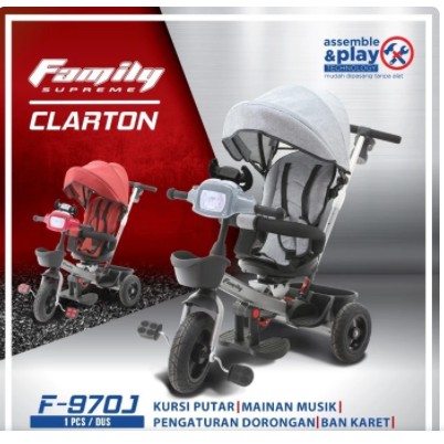 Sepeda Anak Roda Tiga Family Supreme Clarton Ada Musik F-970J