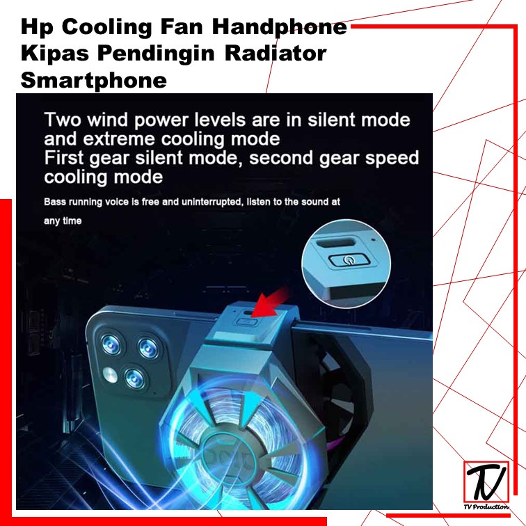 Pendingin Hp Cooling Fan Handphone Kipas Pendingin Radiator / Pendingin HP Gaming