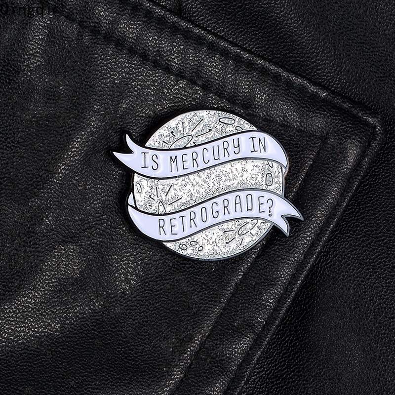 Bros Pin Enamel Bentuk Bintang Mercury Retrograde Untuk Kerah Kemeja