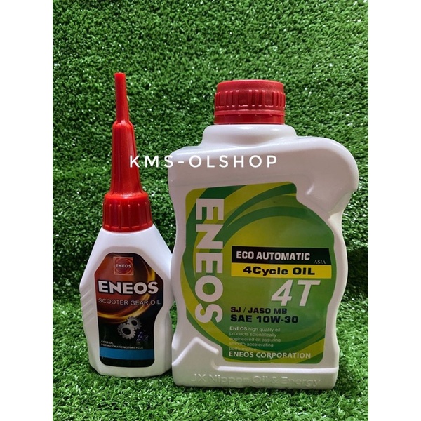 Paket Oli Mesin Motor Eneos Eco Auto Matic 10W30 800 ml dan Oli Gardan Eneos 120 ml