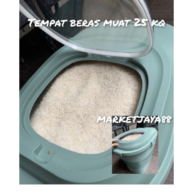 COD DISPENSER BERAS LIPAT 25KG / TEMPAT BERAS JUMBO LIPAT TERBARU / UNIK HEMAT TEMPAT SUPER MURAH