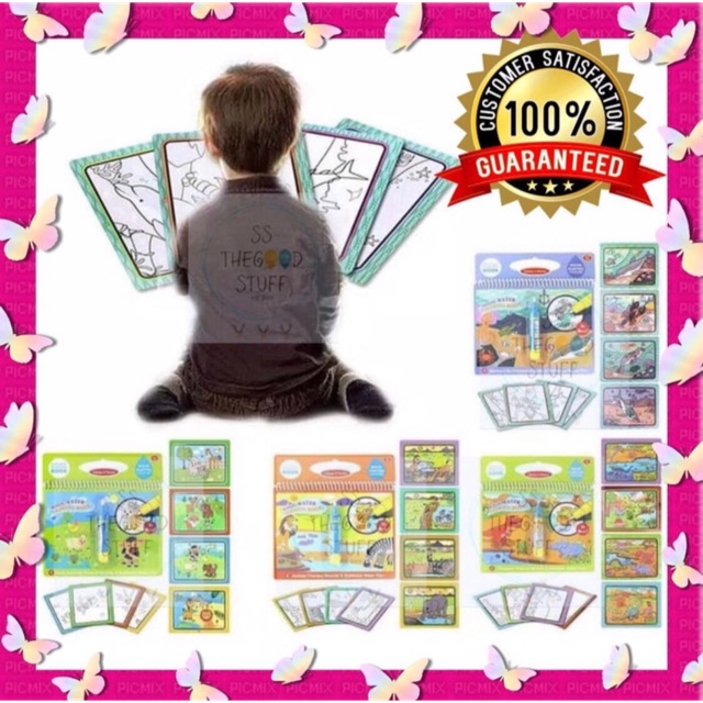 

Magic Water Coloring Book Reuse No Mess No Wow Buku Gambar Anak