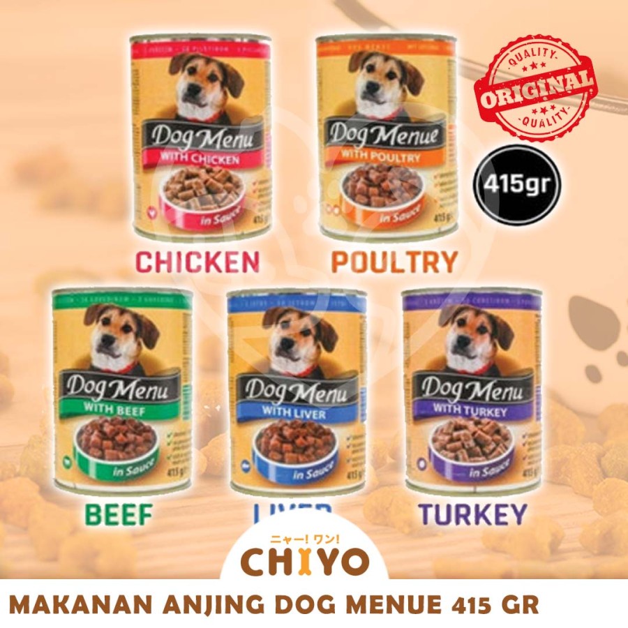 DOG FOOD MENUE IN SAUCE CAN 415 GR | MAKANAN ANJING