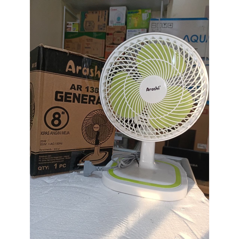 KIPAS ANGIN MEJA DUDUK ARASHI  8"