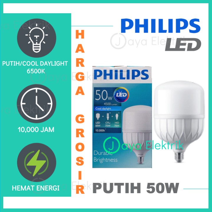  Lampu  Philips  LED  TrueForce 50W  50 Watt 50 W  50 Watt Putih 