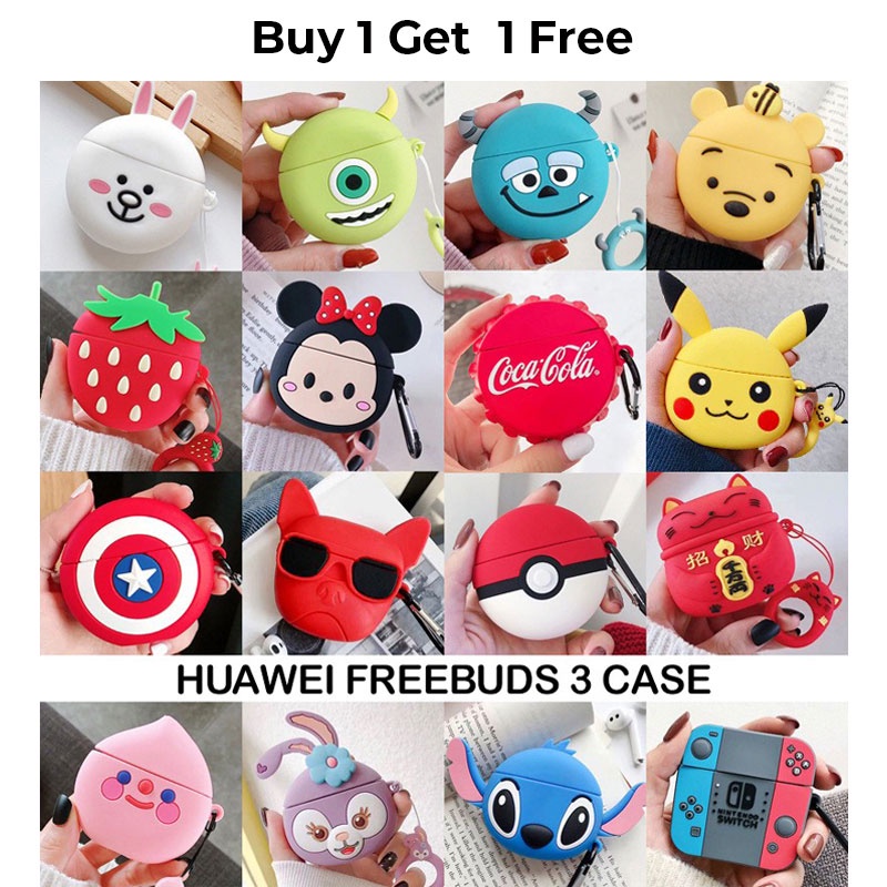 Huawei Freebuds 3 Case 3D Kartun Softcase Huawei Freebuds 3 Silicone Case Freebuds Soft Case Freebud