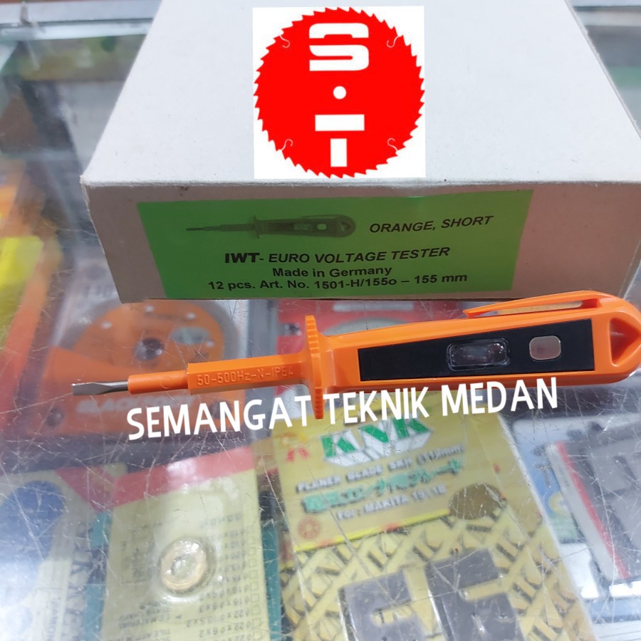 OBENG TEST TES PEN TESPEN TESTPEN LISTRIK AC 15CM MADE IN GERMANY IWT