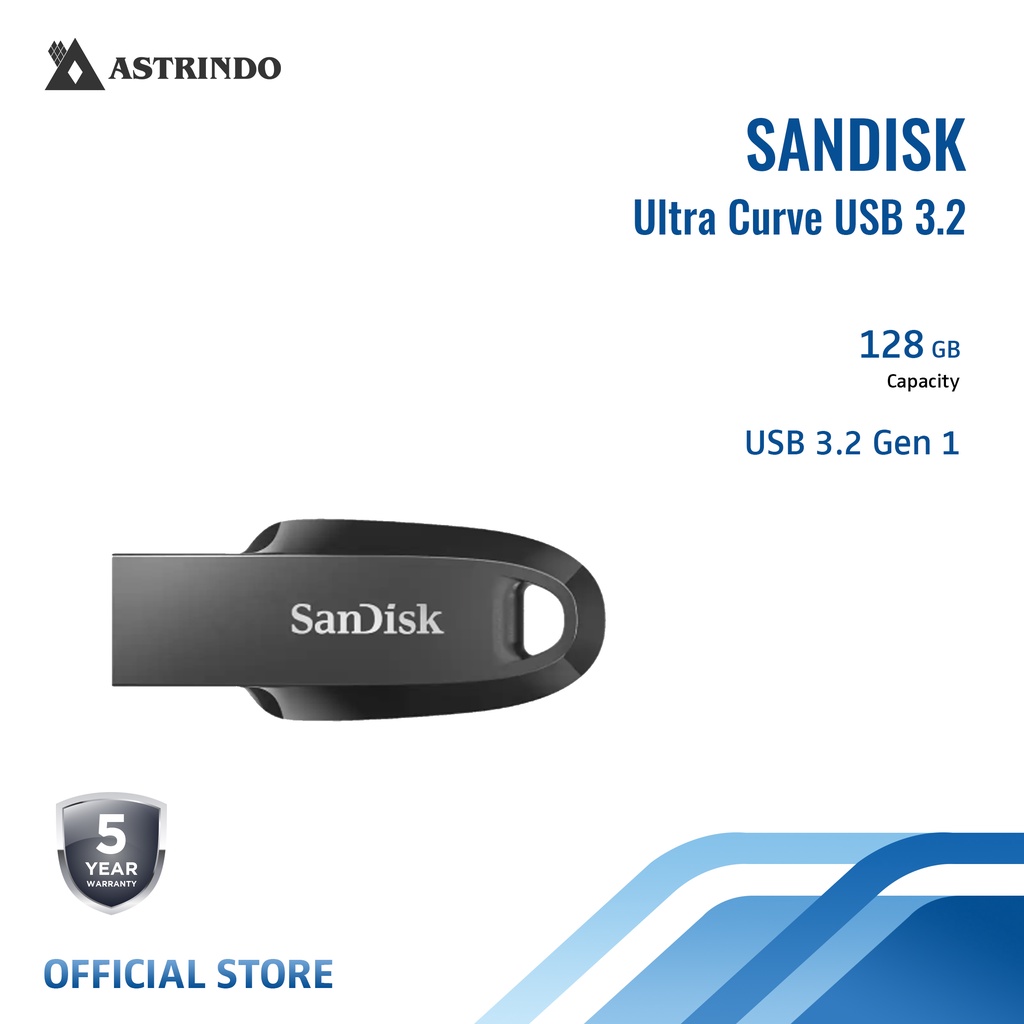 Sandisk Ultra Curve USB 3.2 FlashDisk CZ550 128GB - (SDCZ550-128G-G46)