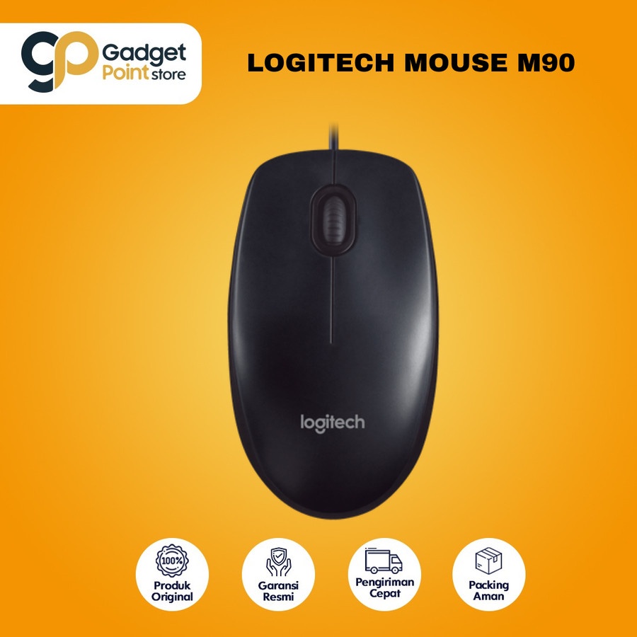 Mouse Logitech M90 Original HD Optical Wired Mouse | Garansi Resmi1 Tahun