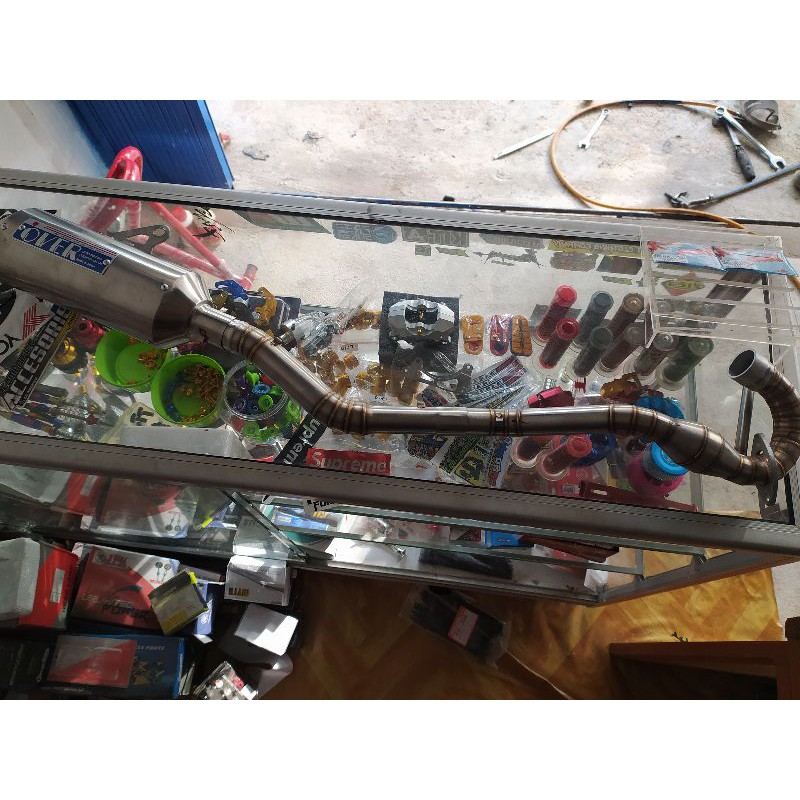 KNALPOT OVER ORI TABUNG SAJA LEHERAN PURBALINGGA . KLX DT CRF