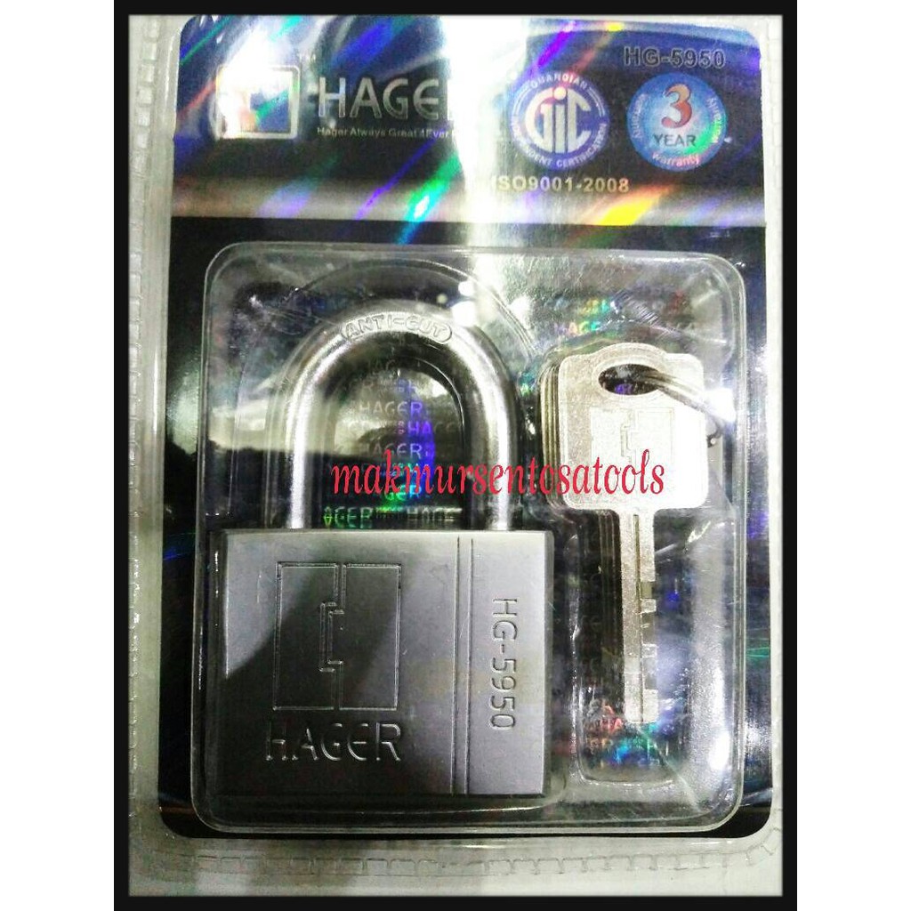 GEMBOK 50MM HAGER GERMANY SUPER/ANTI CAIRAN