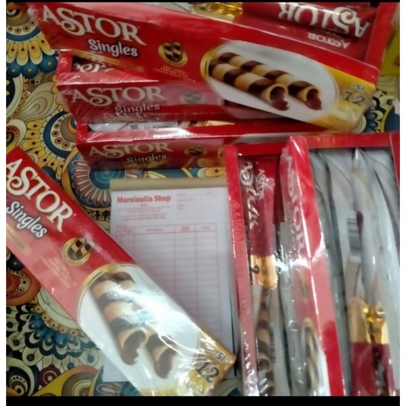 

Astor Singles 12pcs x 18 gram Lebih Tebal Coklat panjang Astor Single