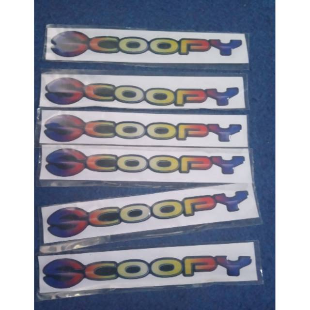 emblem timbul logo scoopy twotone