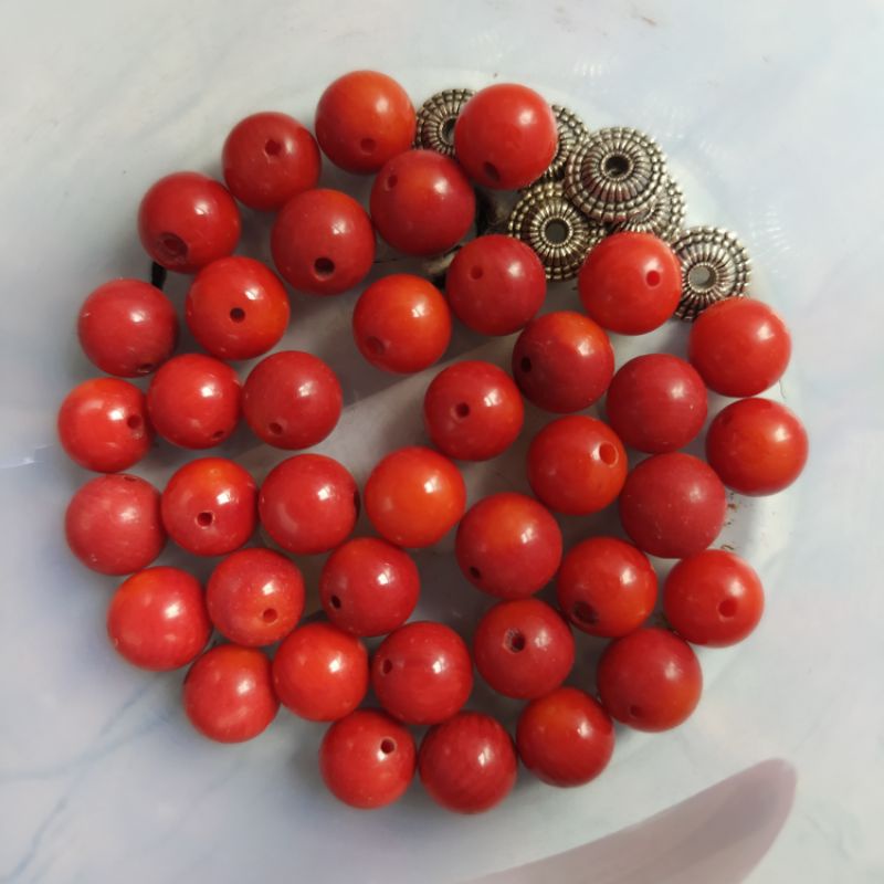 Butiran Tasbih Batu Marjan Morgan Asli