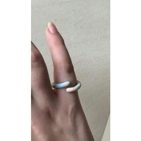 Clay rings | Hug clay rings | Handmade rings | Y2k rings