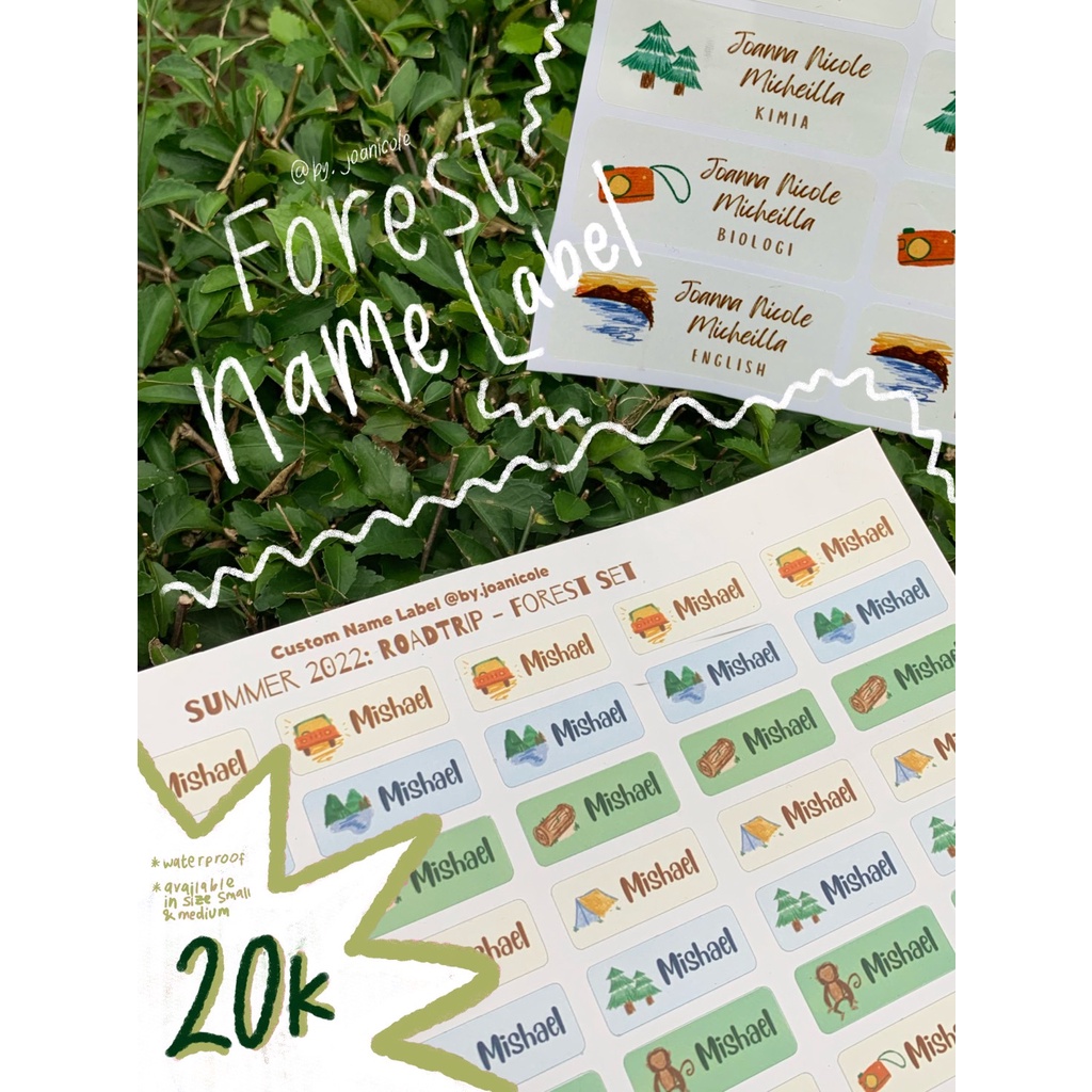 

Label Nama Waterproof, Murah, Lucu, dan Aesthetic Untuk Anak, Remaja dan Dewasa - FOREST, FLOWER, PLAIN | JOANICOLE