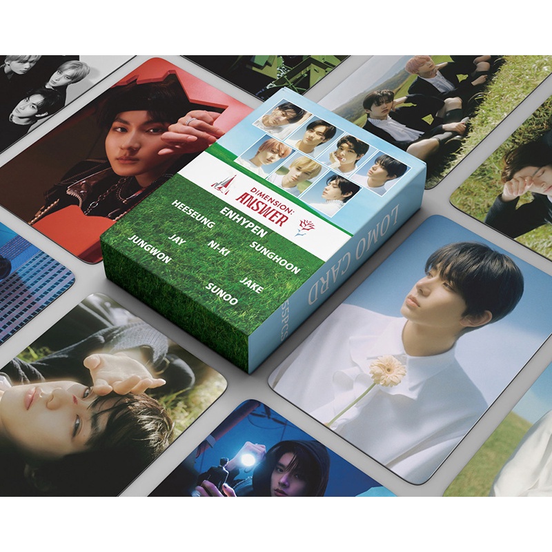 55pcs/box ENHYPEN photocards 2022 DIMENSION: ANSWER DILEMMA Little Wishes Weather Album LOMO card Postcard