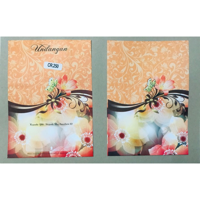 

Blanko Undangan Kosong Amplop+Isi CR 250(Isi 100lembar)