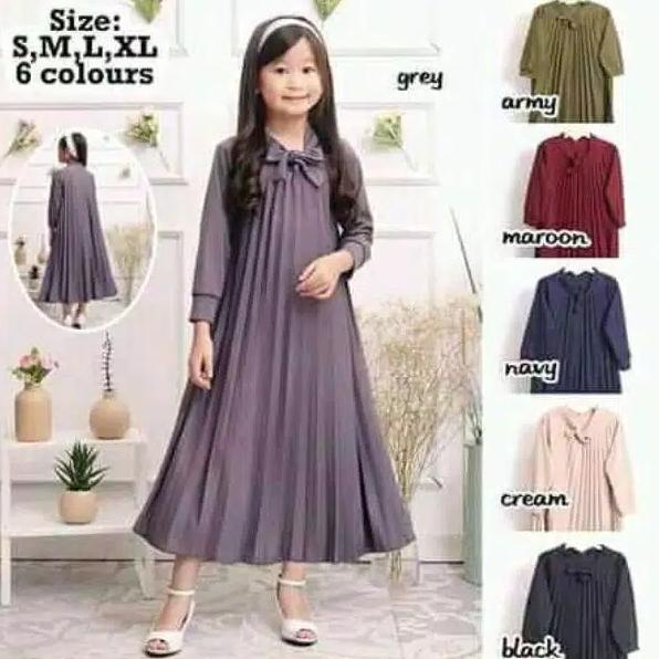 [YC1261] GAMIS MAXY ANAK 3-10 TAHUN / GAMIS PLISKET ANAK TANGGUNG / GAMIS ANAK PEREMPUAN / BAJU MUSL