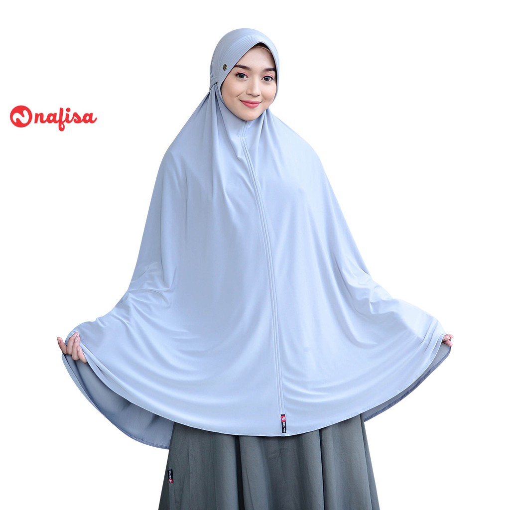 Nafisa Sifabela Yess | Jilbab Instan Syar'i Jumbo | Khimar Bergo Jumbo Syar'i-ABU MUDA