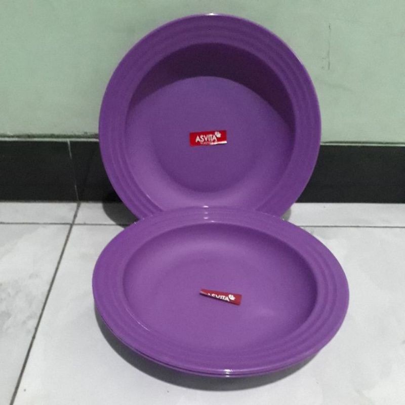 piring Bulat cekung Ungu Asvita