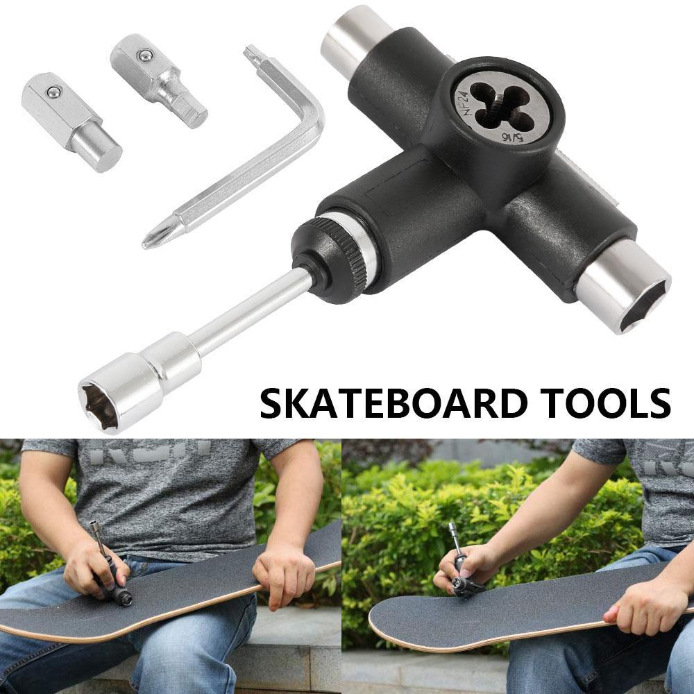 Augustina Alat Skate Sepatu Roda Semi Otomatis Multifungsi Heavy Duty Wrench Skateboard Repair Tools