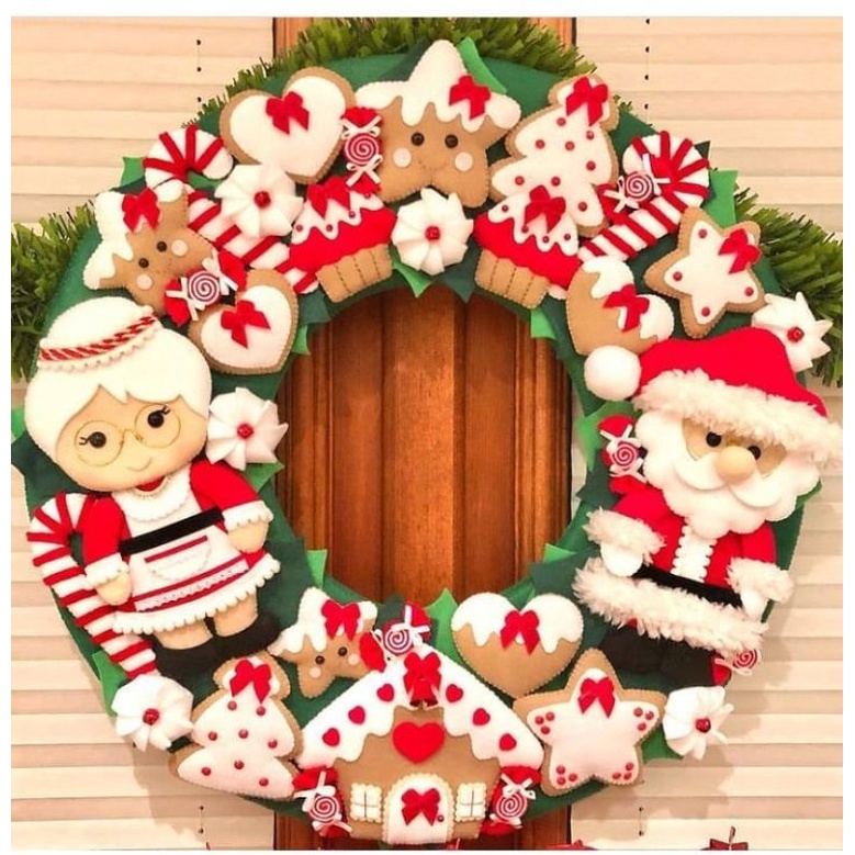 Dekorasi natal/hiasan pintu dinding