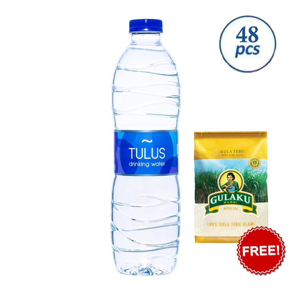 

TULUS WATER - Air Mineral 600ml 2 Karton Gratis Gulaku 1 kg