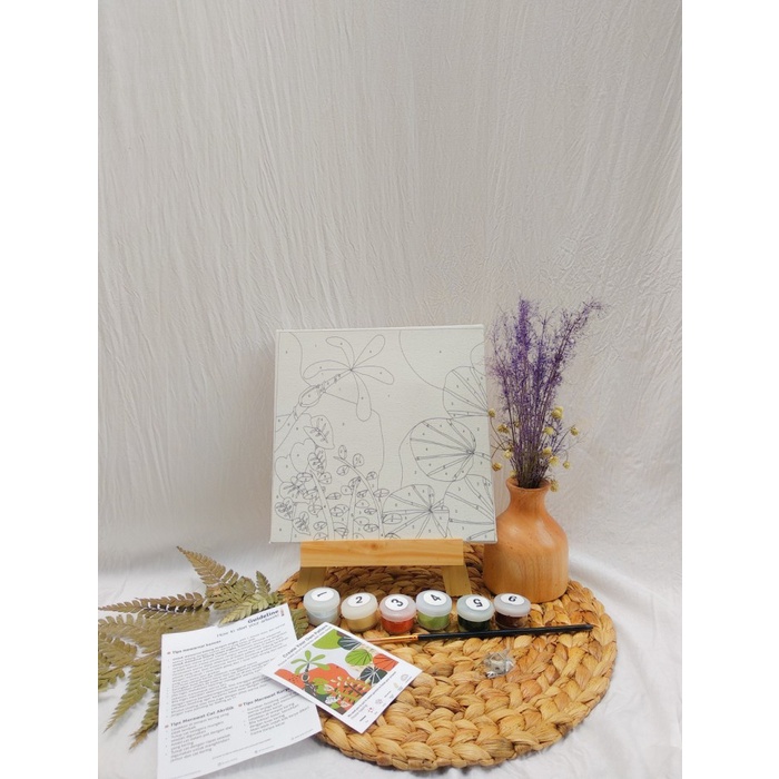 

DIY Paint By Number Coloring Canvas Lukisan forest BUSH