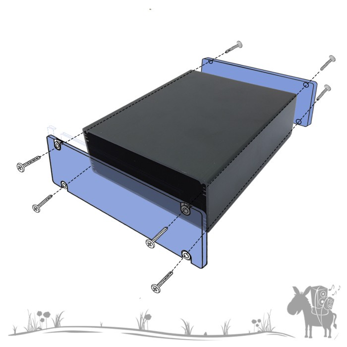 Grosir BOX HITAM POLOS BOX AMPLIFIER POLOS BOX MINI 4 SISI Elegan